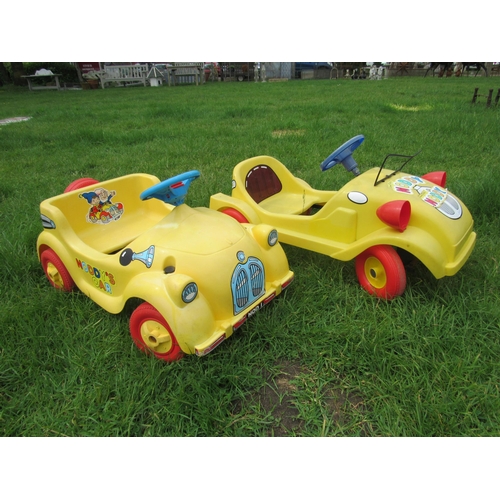 7094 - Two Noddy plastic pedal cars (2)