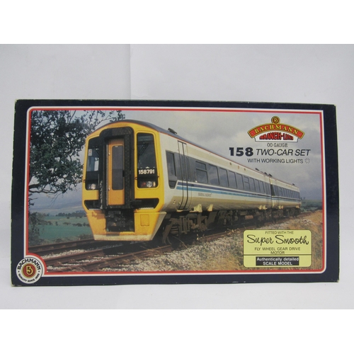 7400 - A boxed Bachmann Branch-Line 00 gauge model railway 31-503 Class 158 two-car DMU set in BR Regional ... 