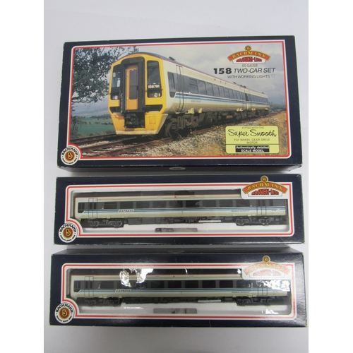 7400 - A boxed Bachmann Branch-Line 00 gauge model railway 31-503 Class 158 two-car DMU set in BR Regional ... 