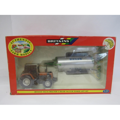 7287 - A boxed Britains 1:32 scale 09674 Renault 103.54 tractor & Bauer vacuum tanker gift set (box worn)