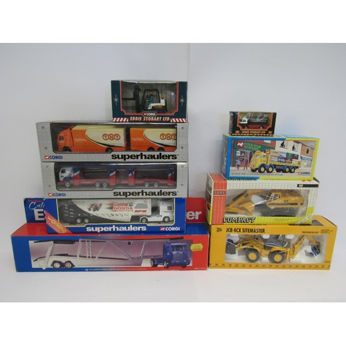 7289 - A collection of boxed diecast model construction and haulage vehicles to include Joal 175 JCB 4CX Si... 