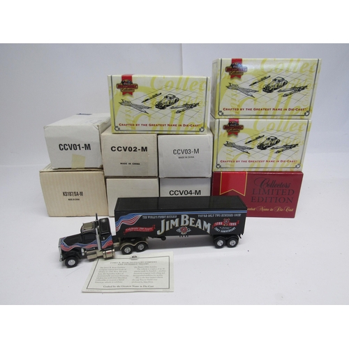 7239 - Nine boxed Matchbox Collectibles diecast vehicles to include KS187/SA-M 'Beefeater' Freightliner Tra... 