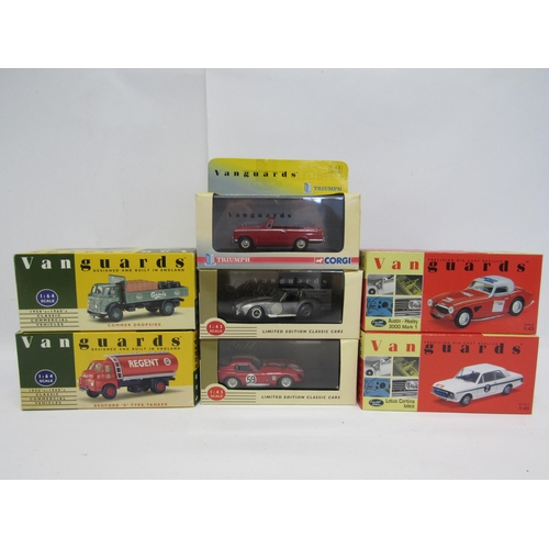 7285 - A small collection of boxed / cased Vanguards diecast vehicles including limited edition examples (6... 