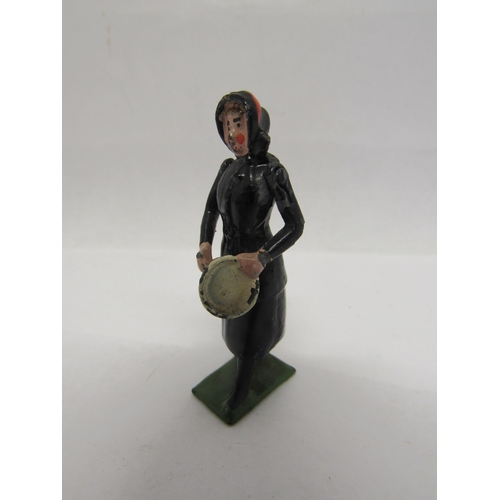 7197 - A collection of Bitains hand painted lead figures including Salvation Army woman with tambourine, mi... 