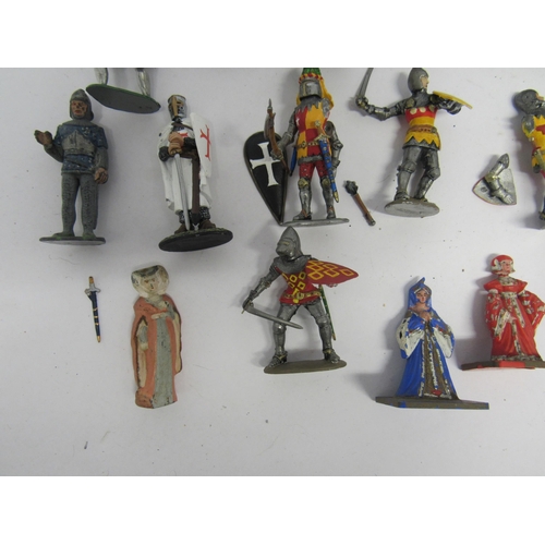 7188 - A collection of predominantly medieval themed hand painted lead figures including Friul Modellismo, ... 