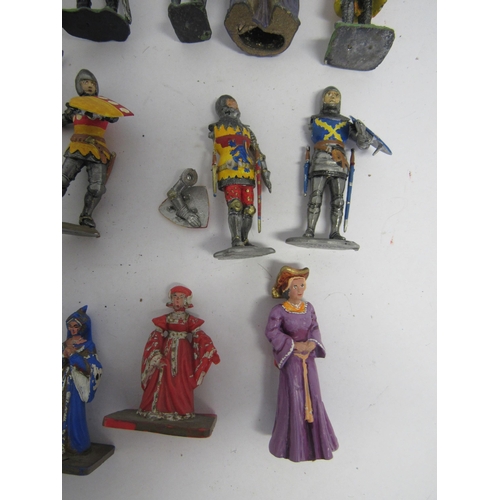 7188 - A collection of predominantly medieval themed hand painted lead figures including Friul Modellismo, ... 