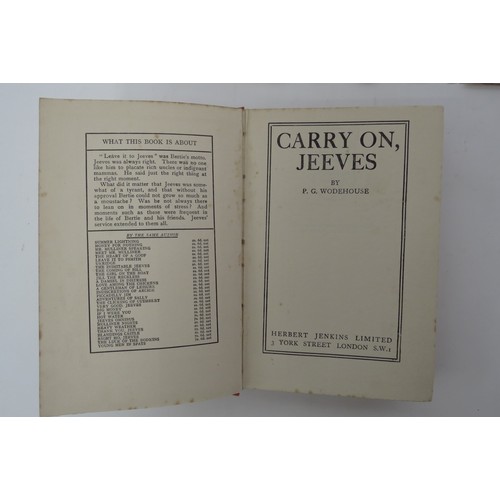 9284 - P.G. Wodehouse, 5 titles, all original cloth, all in dust wrappers: 'Carry On, Jeeves', London, Herb... 