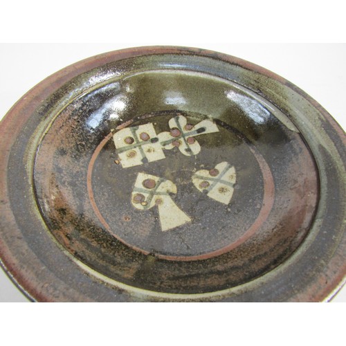 7084 - JOHN MALTBY (1936-2020) A Stoneshill Pottery bowl, the interior decorated with Heart, Spade, Club an... 