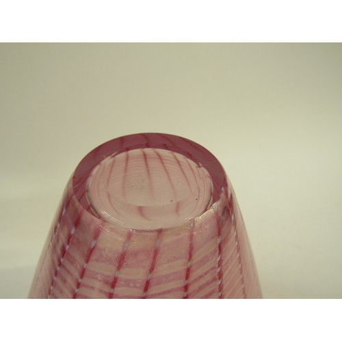 7236 - A Kosta Boda 'Minos' vase in pink and white, designed by Bertil Vallien c1984. 25.5cm high. Unmarked... 