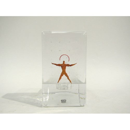 7230 - A Kosta Boda 'Starlight Dancer' candle holder, designed by Bertil Vallien. Labelled and etched marks... 