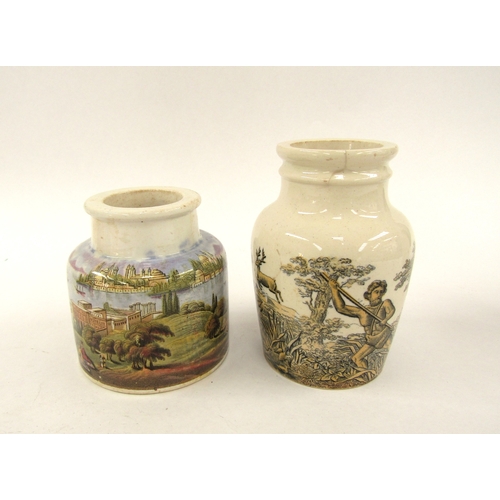 5001 - Three Prattware jars; 