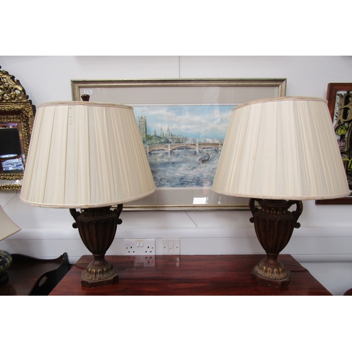 5456 - A pair of urn form classical table lamp bases  (R)  £40