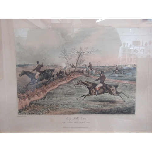 5462 - A set of four hunting pursuit prints after  Alken, black frames, 38cm x 50.5cm  (R)  £30