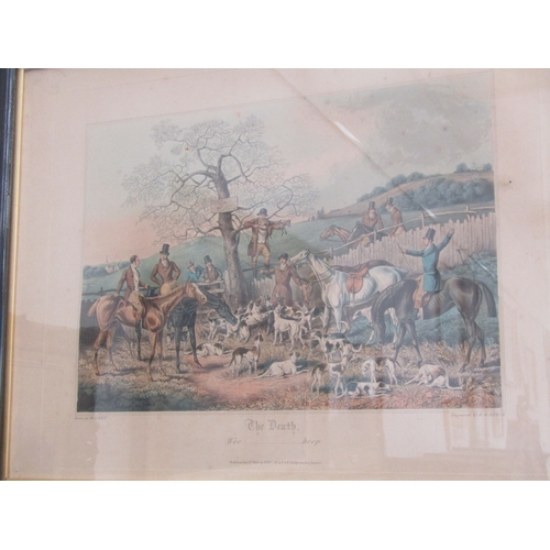 5462 - A set of four hunting pursuit prints after  Alken, black frames, 38cm x 50.5cm  (R)  £30