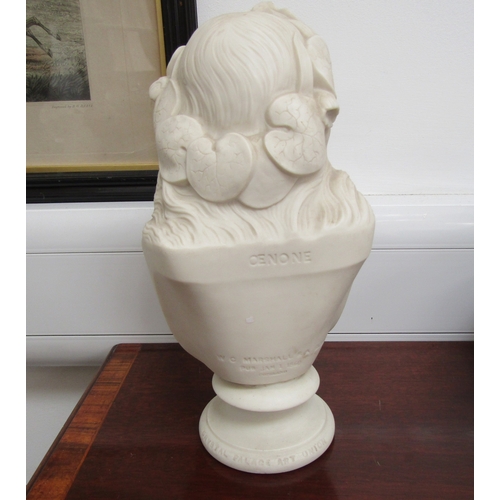 5465 - A Copeland Parian ware bust after W.C Marshall R.A. of 'Oenone' impressed 'Crystal Palace Art Union'... 