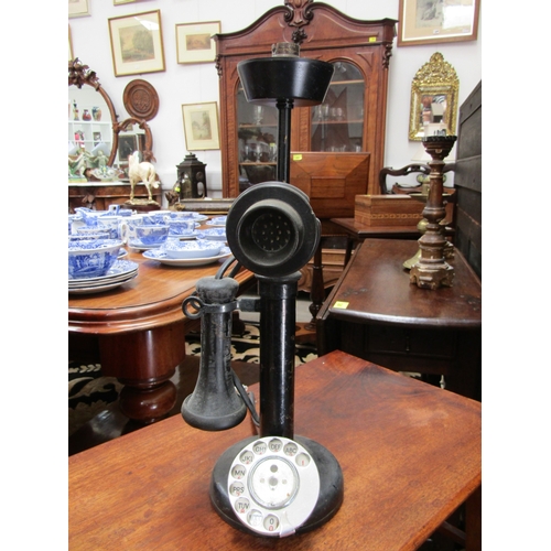 5482 - A vintage Bakelite stick telephone converted into a table lamp