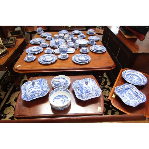 5500 - A collection of Spode Blue and white transfer printed plates to include Indian Sporting Series 'Deat... 