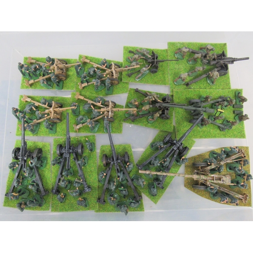 7293 - A collection of hand painted plastic and metal wargames WWII military miniature figure dioramas (app... 