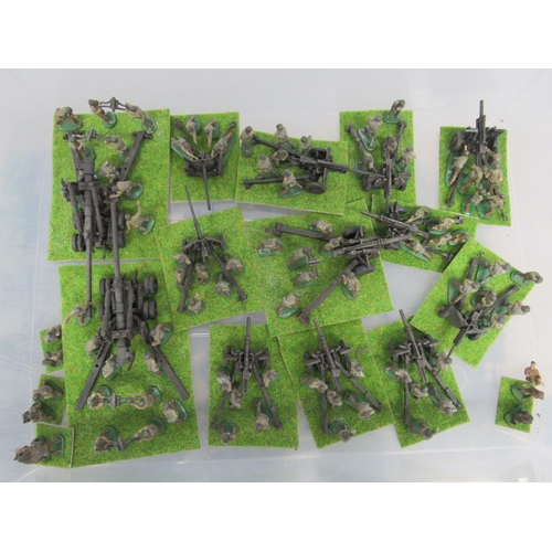 7293 - A collection of hand painted plastic and metal wargames WWII military miniature figure dioramas (app... 