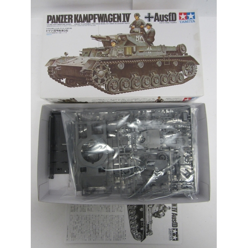 7345 - Five Tamiya 1:35 scale military plastic model kits to include 35283 German 88mm Gun Flak 36, 35068 B... 