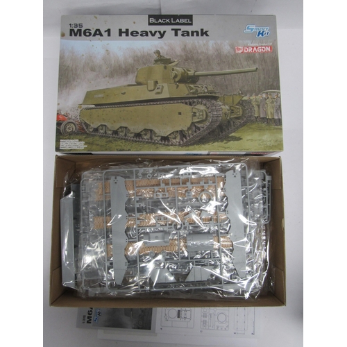 7342 - Five Dragon 1:35 scale military plastic model kits to include 6317 Sd.Kfz.184 Ferdinand, 6789 M6A1 H... 