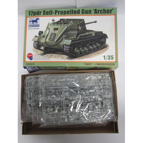 7303 - Nine Bronco 1:35 scale militayr plastic model kits to include CB35188 Loyd Carrier No.2 MkII Anti-Ta... 