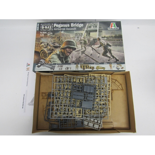 7337 - Six Italeri 1:35 and 1:72 scale military plastic model kits to include 1356 AS.51 Horsa Mk.1 with Br... 