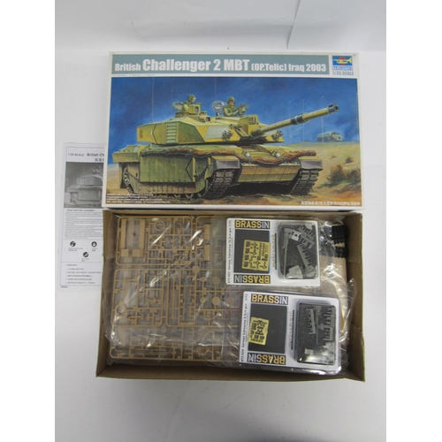 7344 - Four Trumpeter 1:35 scale military plastic model kits to include 00350 German 12.8cm Selbstfahrlafet... 