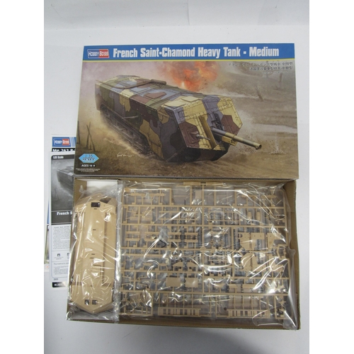 7341 - Five Hobby Boss 1:35 scale military plastic model kits to include82497 Soviet T-26 Light Infantry Ta... 