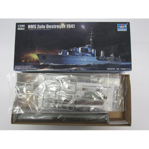 7349 - Seven assorted ship plastic model kits to include Revell 1:350 scale German Destroyer Type 1936, 505... 