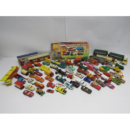 7244 - A boxed Matchbox G-13 Construction set comprising Granule Hopper, Site Engineers Car, Big Bulldozer,... 