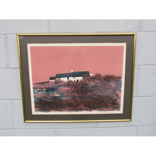 7508 - DAVID HUMPHREYS (b.1937) A framed and glazed limited edition print 'Dorset Farm'. Signed bottom righ... 