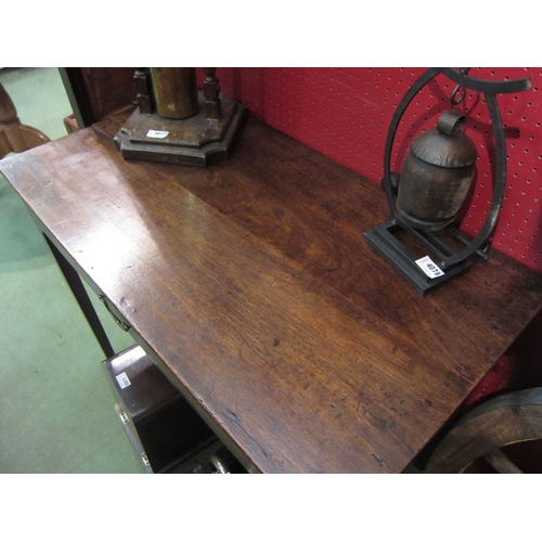 4001 - A George III mahogany side table, the single frieze drawer over square tapering legs, 72cm tall x 89... 