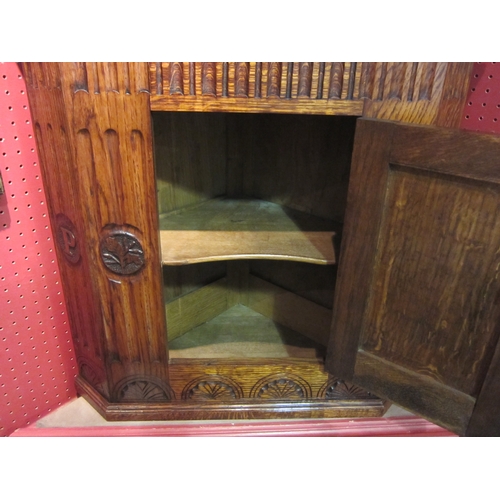 4048 - A corner cupboard of small proportions, dated 