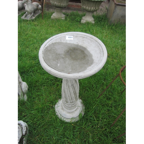 6084 - A composition spiral twist birdbath