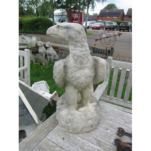 6100 - A pair of sandstone eagles, 21