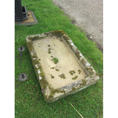 6163 - A stone square form sink, 2'x 3'