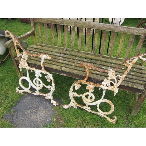 6187 - A pair of cast iron Coalbrookdale style hound and serpent bench ends     (R)  £100