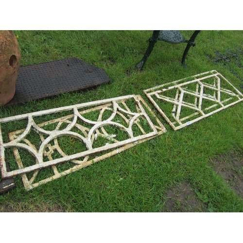 6531 - Four cast iron railing panels