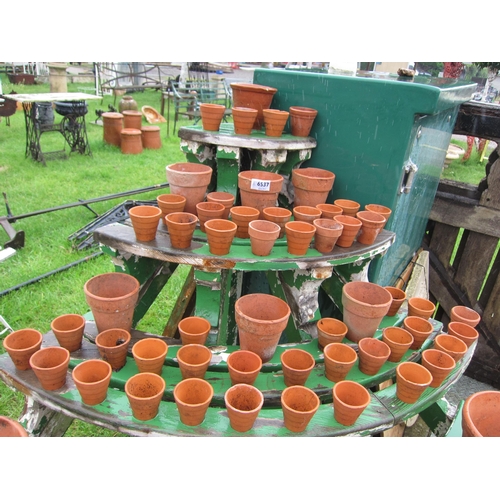 6537 - A quantity of terracotta thumb pots and other small pots  (55)