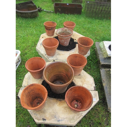 6577 - Ten assorted terracotta pots