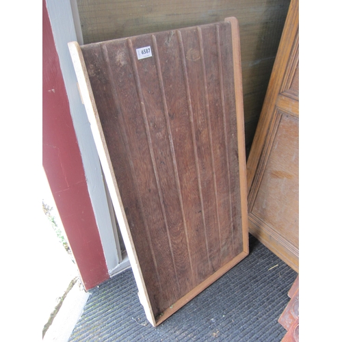 6587 - A mahogany draining board