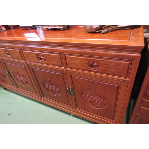 4179 - A teak Burmese cutlery chest with lift-up top over four drawers and two cupboard doors, 78cm tall x ... 