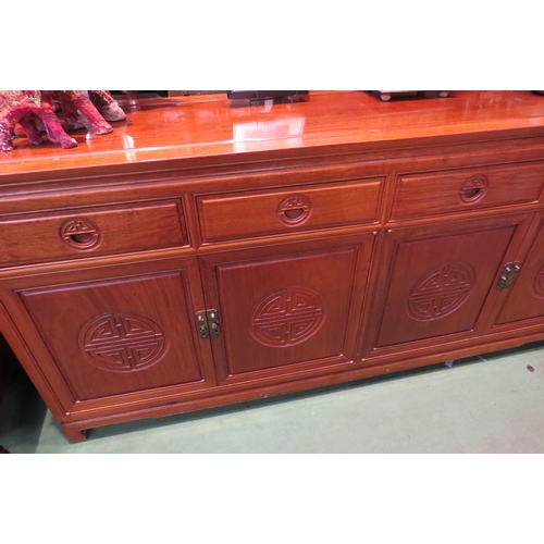 4179 - A teak Burmese cutlery chest with lift-up top over four drawers and two cupboard doors, 78cm tall x ... 