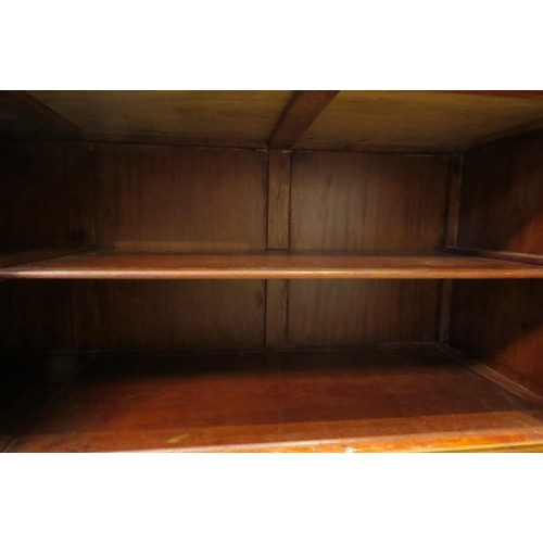 4179 - A teak Burmese cutlery chest with lift-up top over four drawers and two cupboard doors, 78cm tall x ... 