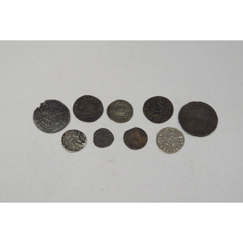 4310 - A collection of hammered coins and jettons including Henry VII groat (cleaned), Henry half-penny and... 
