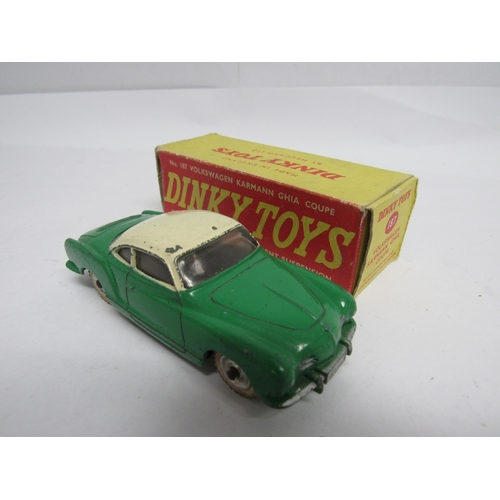 7272 - Six boxed Dinky Toys diecast vehicles to include 191 Dodge Royal Sedan in green with black flashes, ... 