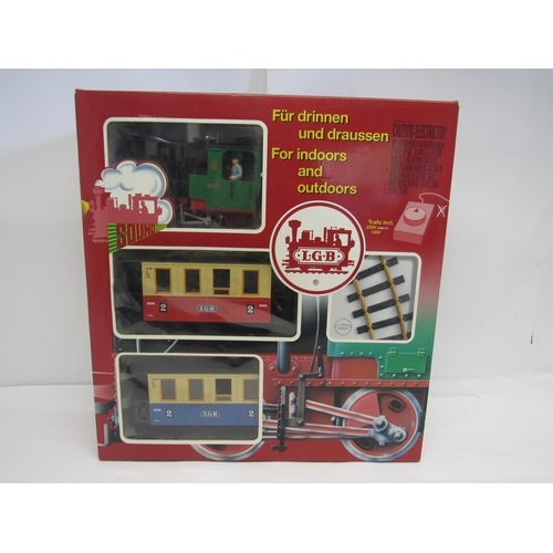 7418 - A boxed LGB (Lehmann-Gross-Bahn) G scale garden railway 78302 starter set, comprising 0-4-0 tank loc... 