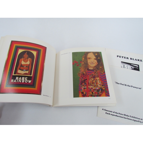 7558 - A Sir Peter Blake 1983 Tate Gallery art exhibition program with limited edition print 'The Owl and t... 