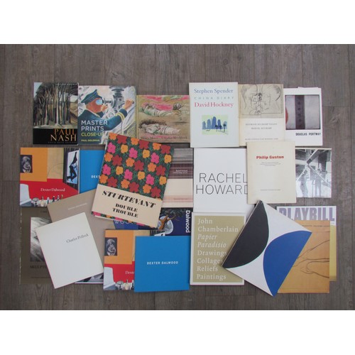 7564 - A collection of art books and programs, ex Simon Lee Gallery of Soho to include Terry Frost, David H... 